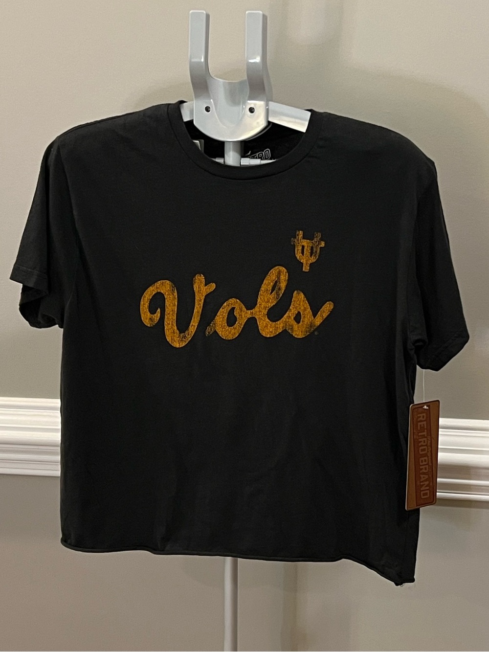 Black 'Vols' Graphic Tee with Gold Script